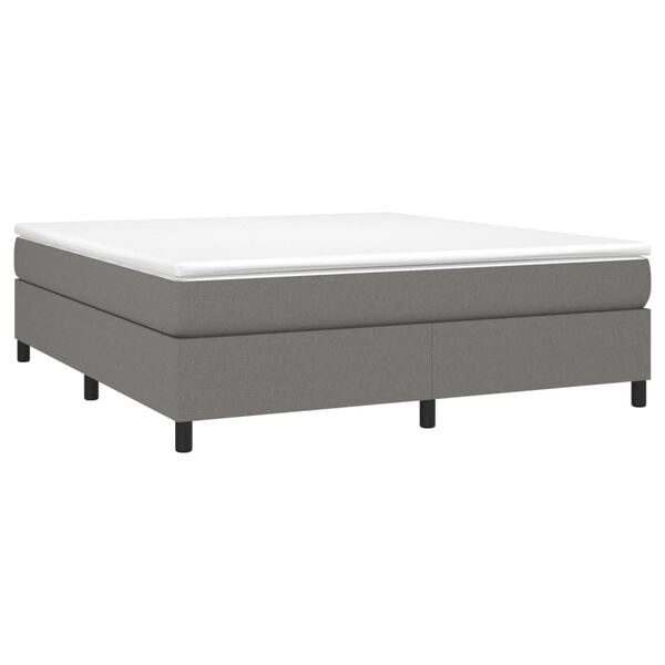 Vidaxl Stoff-Bettgestell Dunkelgrau 160x200 cm - 34% Rabatt - Ausgepackt