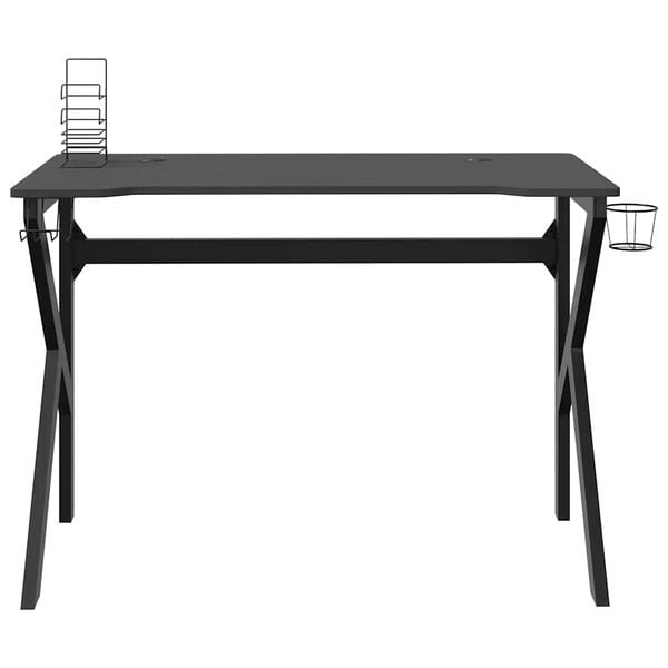 Vidaxl Gaming-Schreibtisch K-Form 110x60x75 cm - Schwarz - 34% Rabatt