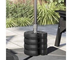 Vidaxl Pavillongewichte 4er-Set 220x50 mm Beton Schwarz - 32% Rabatt