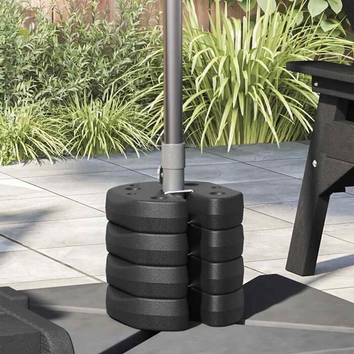 Vidaxl Pavillongewichte 4er-Set 220x50 mm Beton Schwarz - 32% Rabatt
