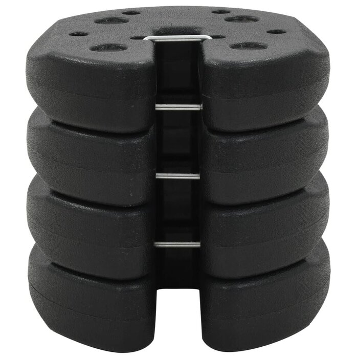 Vidaxl Pavillongewichte 4er-Set 220x50 mm Beton Schwarz - 32% Rabatt