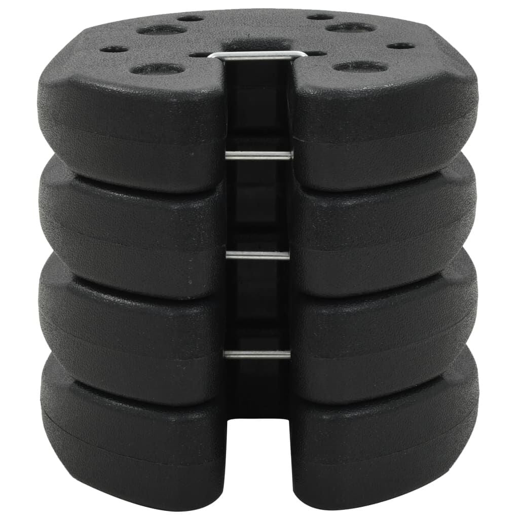 Vidaxl Pavillongewichte 4er-Set 220x50 mm Beton Schwarz - 32% Rabatt
