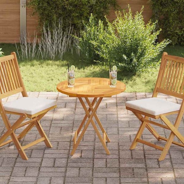 Vidaxl Runde Tischplatte aus Teakholz 70 cm - 34% Rabatt - Ausgepackt