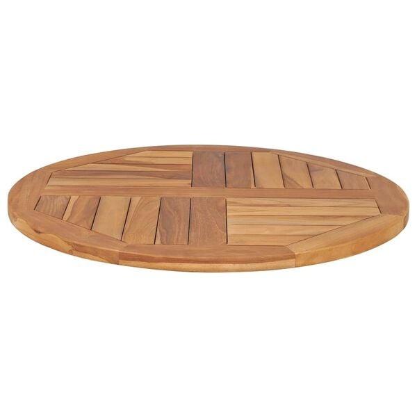 Vidaxl Runde Tischplatte aus Teakholz 70 cm - 34% Rabatt - Ausgepackt