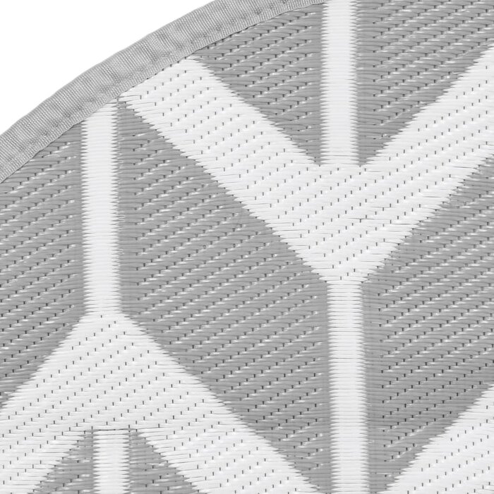 Vidaxl Runder Außenteppich ARAKIL Ø 160 cm Grau - 30% Rabatt