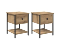 Vidaxl 2er-Set Nachtschrank in Artisan Eiche Optik - 33% Rabatt