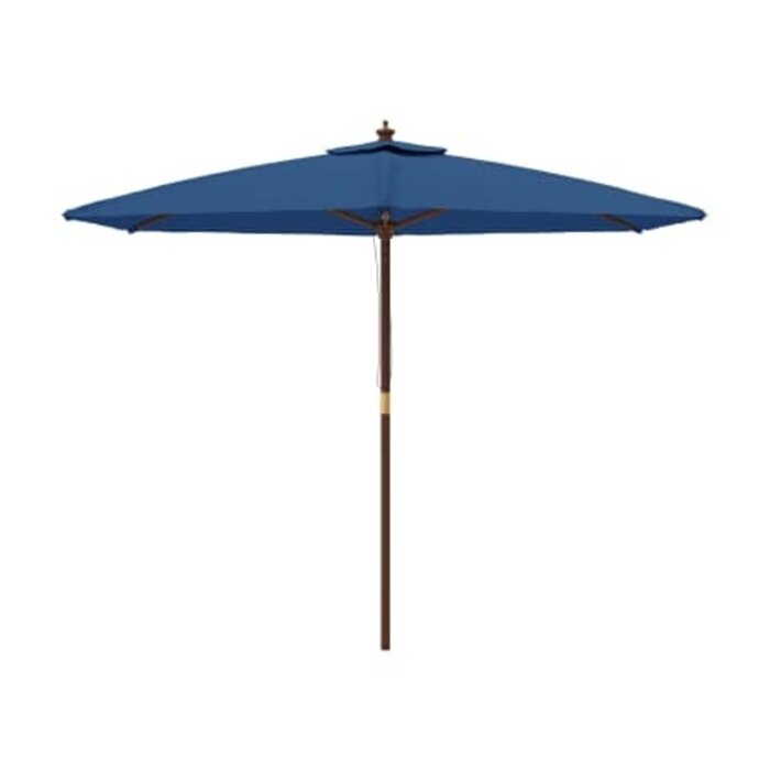 Vidaxl Sonnenschirm mit Holzstock 299x240 cm Azurblau - 34% Rabatt