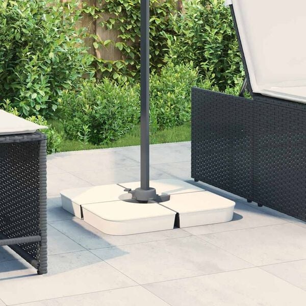 Vidaxl Sonnenschirmständer-Set 100 kg, Weiß, 34% Rabatt