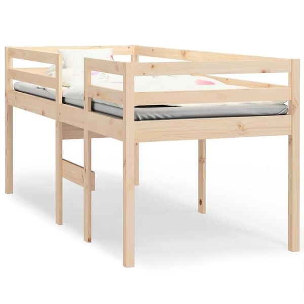 Vidaxl Hochbett aus massivem Kiefernholz 90x200 cm - 35% Rabatt
