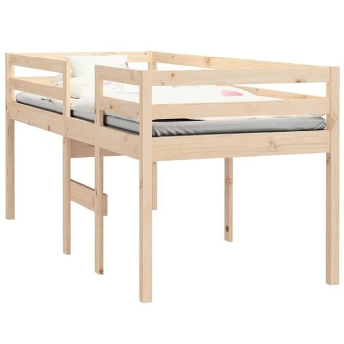Vidaxl Hochbett aus massivem Kiefernholz 90x200 cm - 35% Rabatt