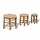 3-teiliges Bambus-Gartenhocker-Set sechseckig - 34% Rabatt