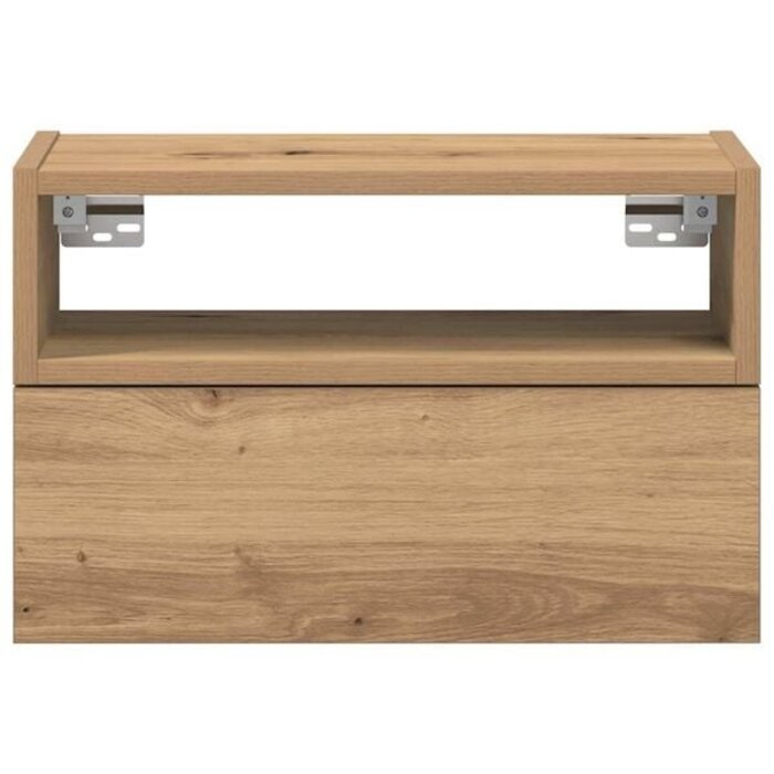 Vidaxl 2er-Set Wand-Nachtschränke Artisan Eiche, 45x26x28,5 cm, 34% Rabatt