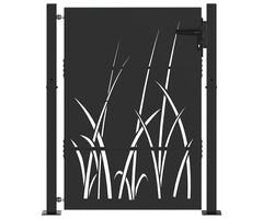 Vidaxl Gartentor 110 x 130 cm Stahl Schwarz abschließbar - 35% Rabatt