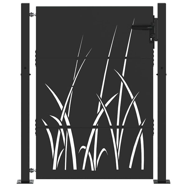 Vidaxl Gartentor 110 x 130 cm Stahl Schwarz abschließbar - 35% Rabatt
