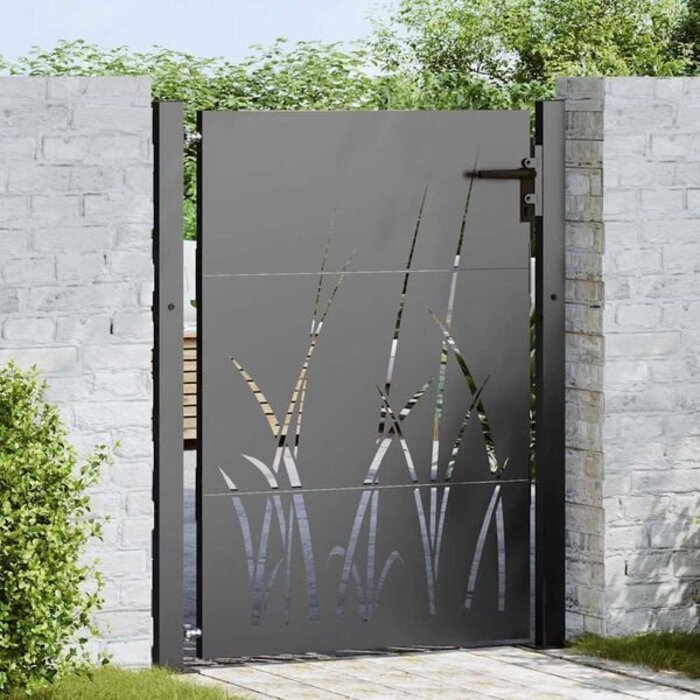Vidaxl Gartentor 110 x 130 cm Stahl Schwarz abschließbar - 35% Rabatt