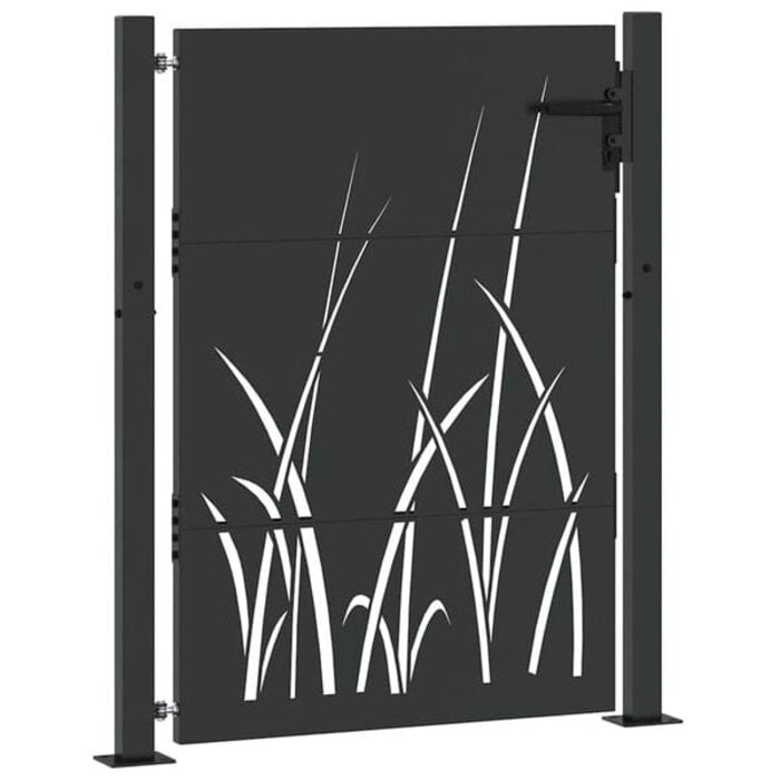 Vidaxl Gartentor 110 x 130 cm Stahl Schwarz abschließbar - 35% Rabatt