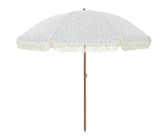 Vidaxl Strandsonnenschirm 205x205cm Grau-Weiß - 33% Rabatt