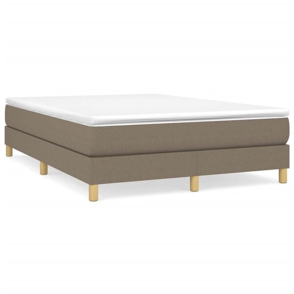 Vidaxl Boxspringbett 140x190 cm Stoff Taupe - 34% Rabatt
