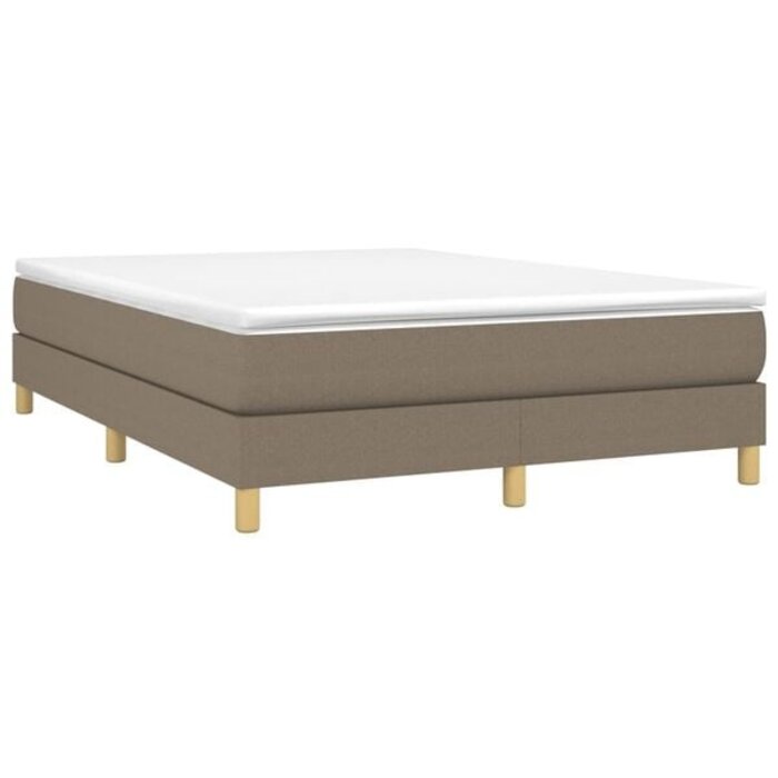 Vidaxl Boxspringbett 140x190 cm Stoff Taupe - 34% Rabatt