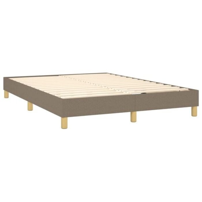 Vidaxl Boxspringbett 140x190 cm Stoff Taupe - 34% Rabatt