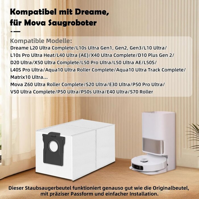 Dreame 12 Staubsaugerbeutel für Saugroboter - 29% Rabatt - Passend für viele Modelle