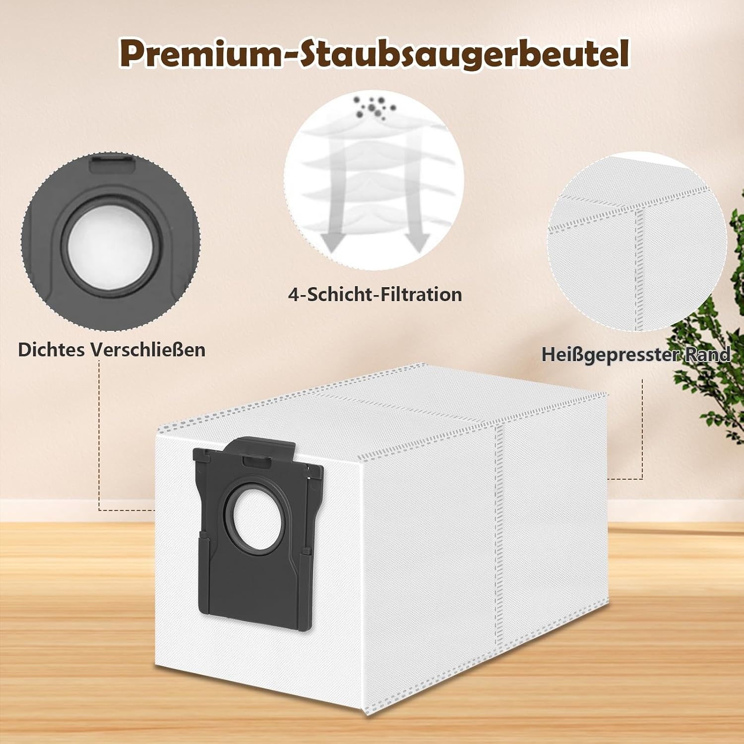 Dreame 12 Staubsaugerbeutel für Saugroboter - 29% Rabatt - Passend für viele Modelle