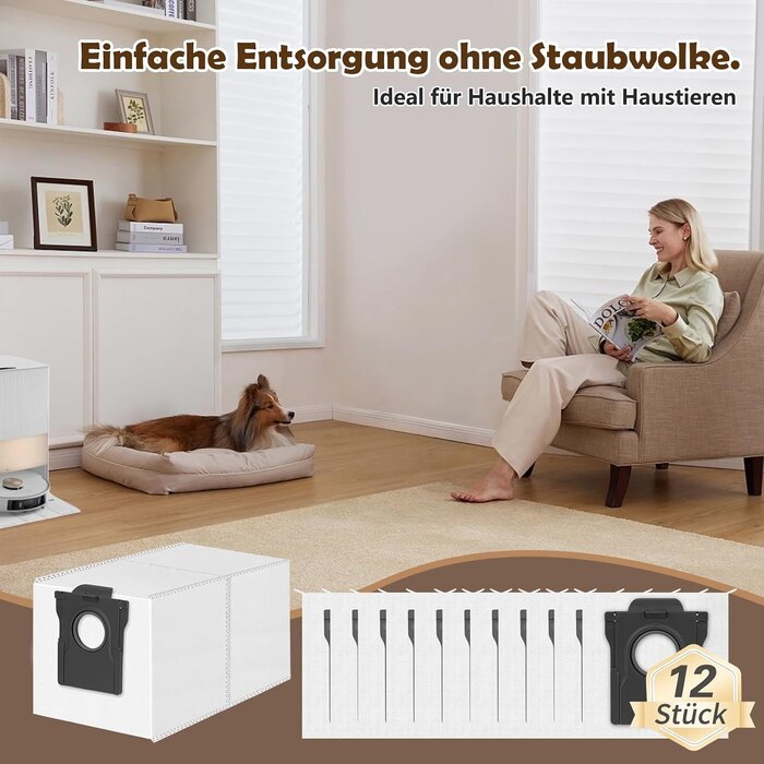 Dreame 12 Staubsaugerbeutel für Saugroboter - 29% Rabatt - Passend für viele Modelle