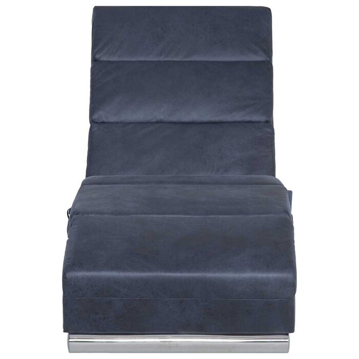 Vidaxl Luxus Massage-Liegestuhl Kunstwildleder Grau - 35% Rabatt