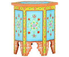 Vidaxl Handbemalter Mangoholz Beistelltisch - 34% Rabatt - Unikat - 38x33x42 cm