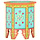 Handbemalter Mangoholz Beistelltisch - 34% Rabatt - Unikat - 38x33x42 cm