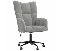 Vidaxl Eleganter Samt-Relaxstuhl in Hellgrau - 42% Rabatt