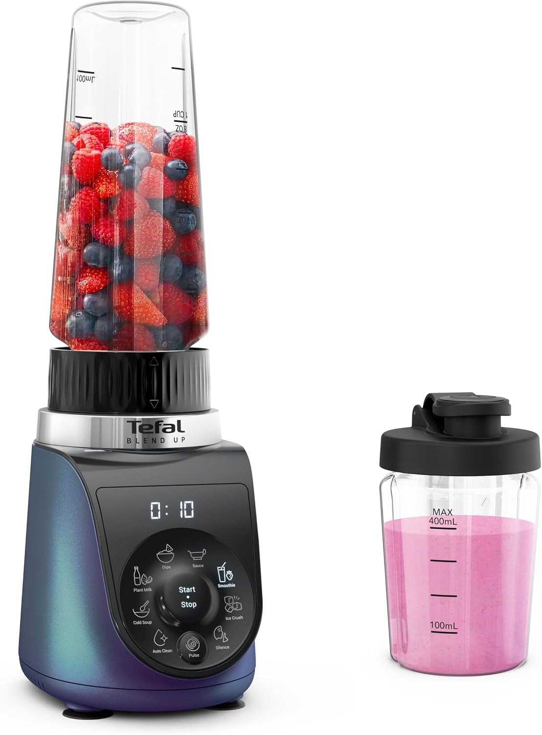 Mini-Standmixer 1000W 700ml 8 Programme - Borealblau - 34% Rabatt