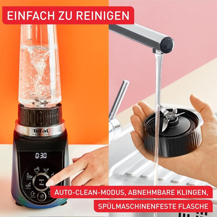 Mini-Standmixer 1000W 700ml 8 Programme - Borealblau - 34% Rabatt