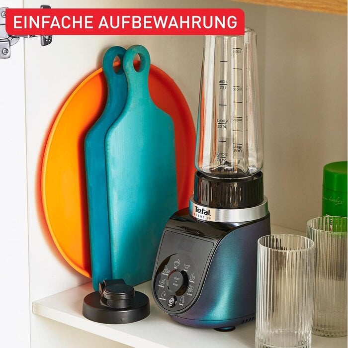 Mini-Standmixer 1000W 700ml 8 Programme - Borealblau - 34% Rabatt