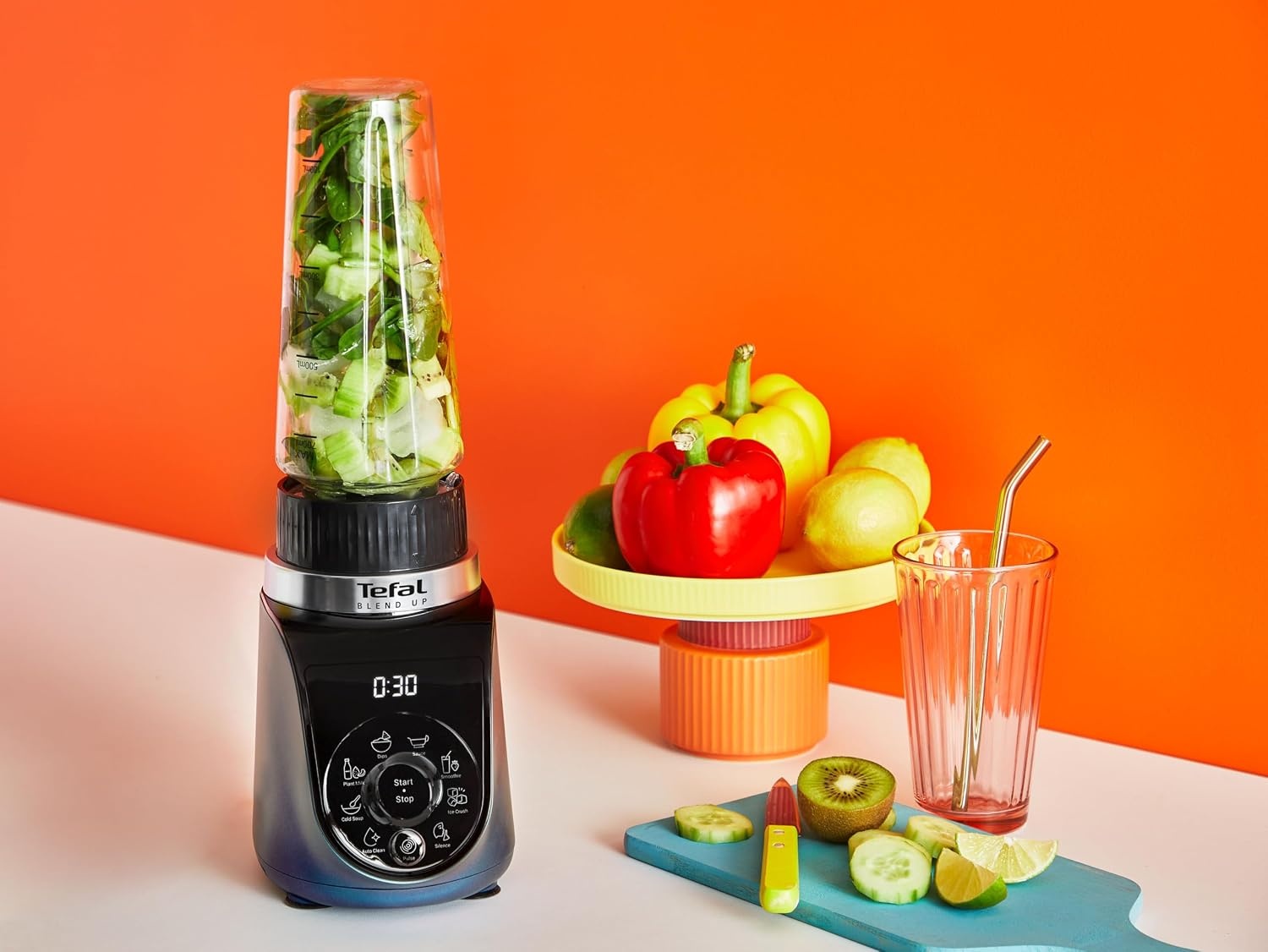 Mini-Standmixer 1000W 700ml 8 Programme - Borealblau - 34% Rabatt