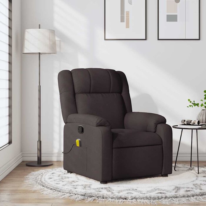 Vidaxl Massagesessel aus Stoff Dunkelbraun - 35% Rabatt - Verstellbar & Komfortabel