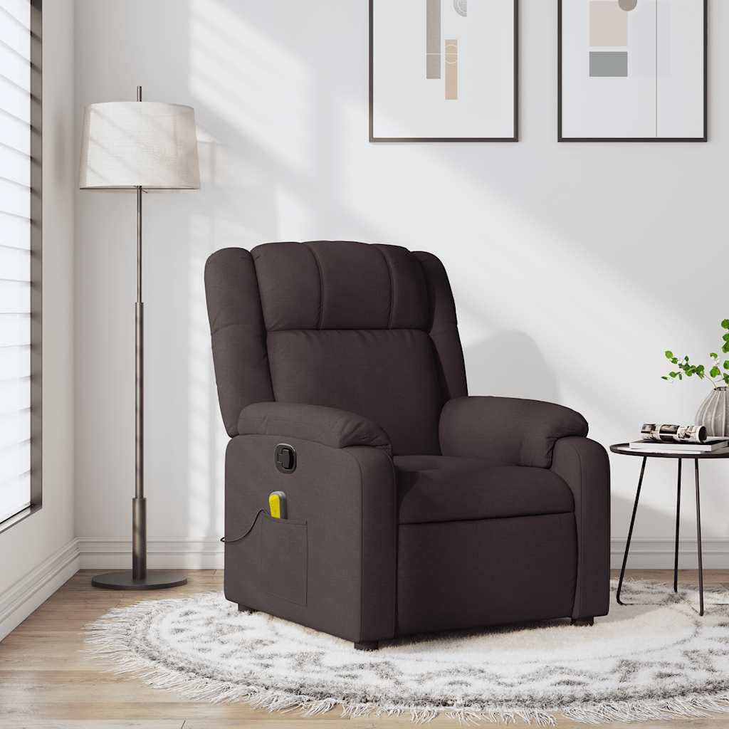 Vidaxl Massagesessel aus Stoff Dunkelbraun - 35% Rabatt - Verstellbar & Komfortabel