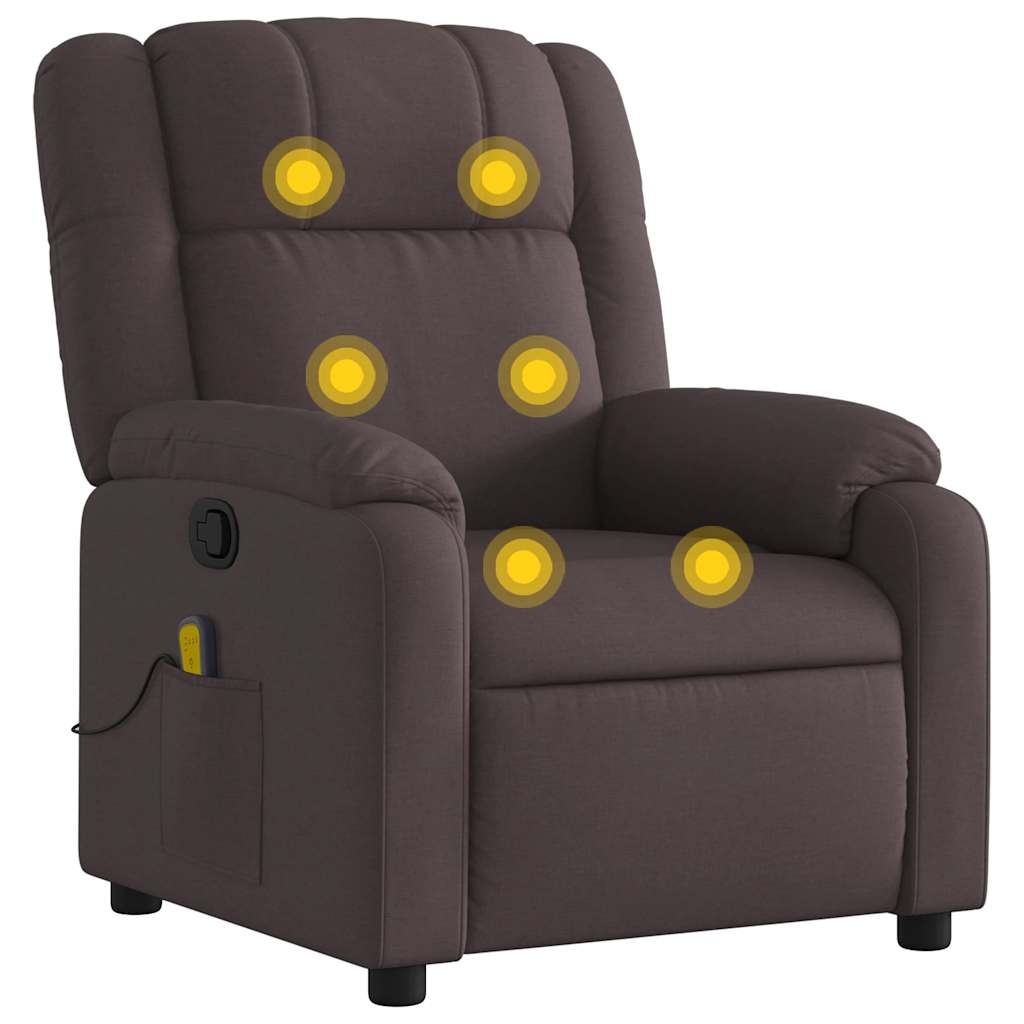 Vidaxl Massagesessel aus Stoff Dunkelbraun - 35% Rabatt - Verstellbar & Komfortabel