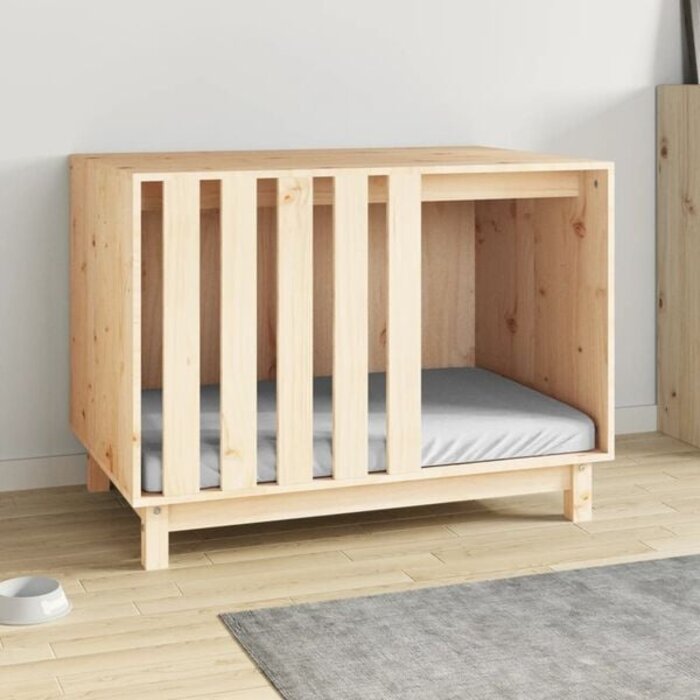 Vidaxl Hundehütte aus massivem Kiefernholz 90x60x67cm - 35% Rabatt
