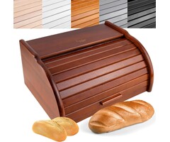 Brotkasten aus Buchenholz mit Rolldeckel 40x27,5x18,5 cm - 38% Rabatt
