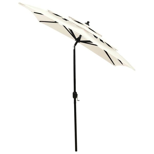 Vidaxl 3-lagiger Sonnenschirm 2x2 m, sandfarben - 34% Rabatt