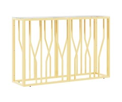 Vidaxl Wandkonsole Edelstahl/Glas Gold 110x30x70 cm - 35% Rabatt