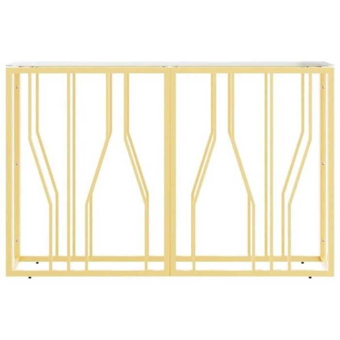 Vidaxl Wandkonsole Edelstahl/Glas Gold 110x30x70 cm - 35% Rabatt