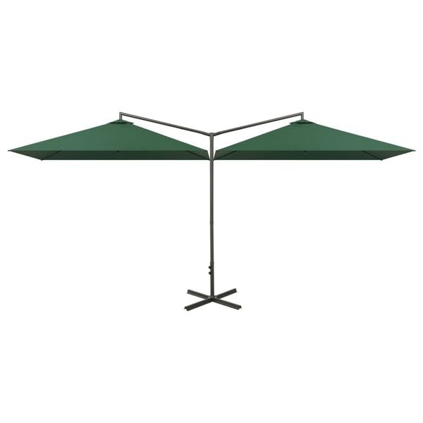 Vidaxl Doppelsonnenschirm 600x300 cm Grün - 35% Rabatt