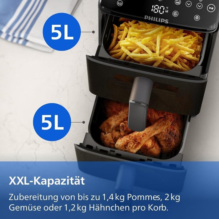 Philips Doppelkammer Heißluftfritteuse 10L - 35% Rabatt