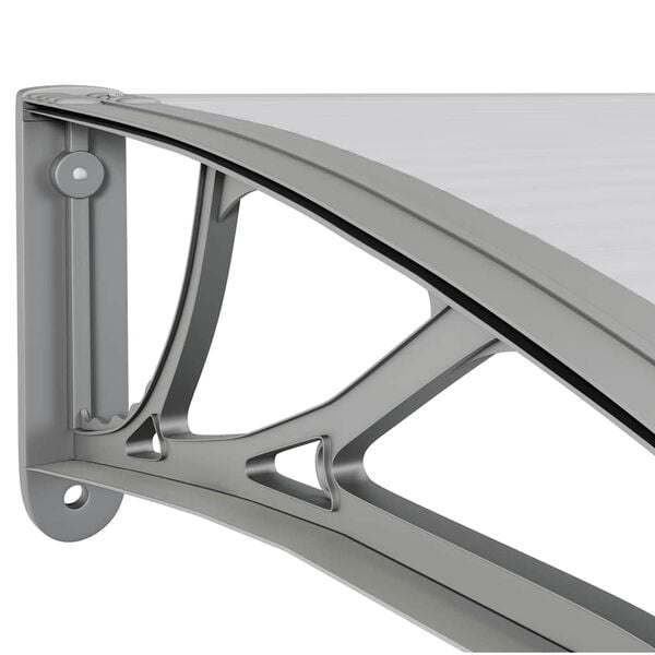 Vidaxl Türvordach 150x100 cm Polycarbonat Grau - 34% Rabatt