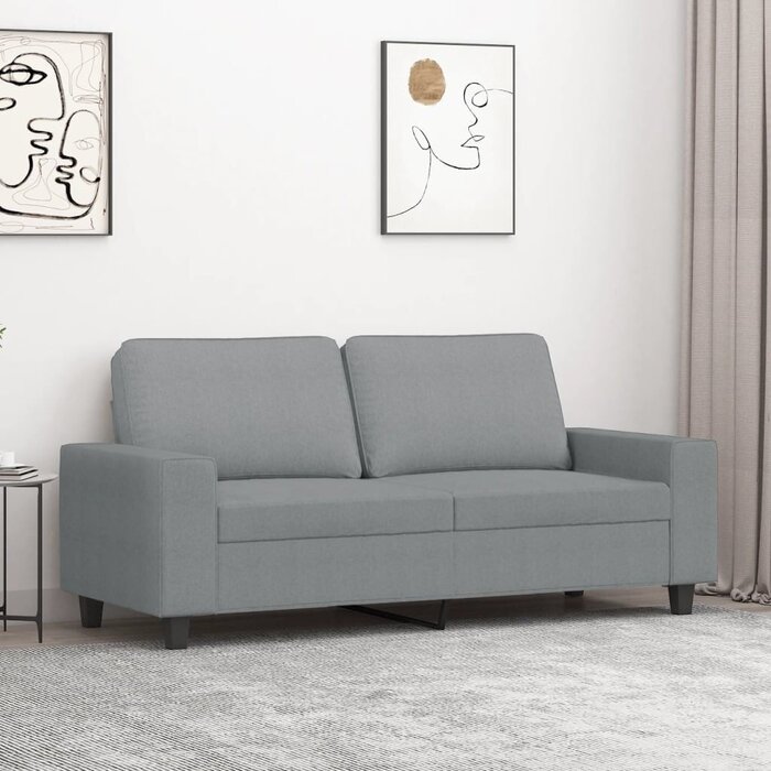 Vidaxl 2-Sitzer Sofa 140 cm Lichtgrau - 35% Rabatt