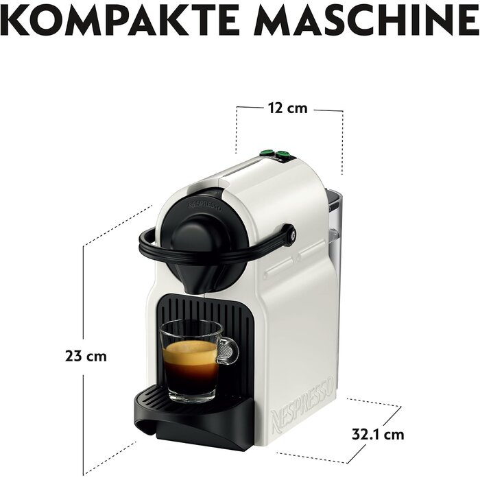 Kapselkaffeemaschine für Nespresso Original, Weiß - 35% Rabatt