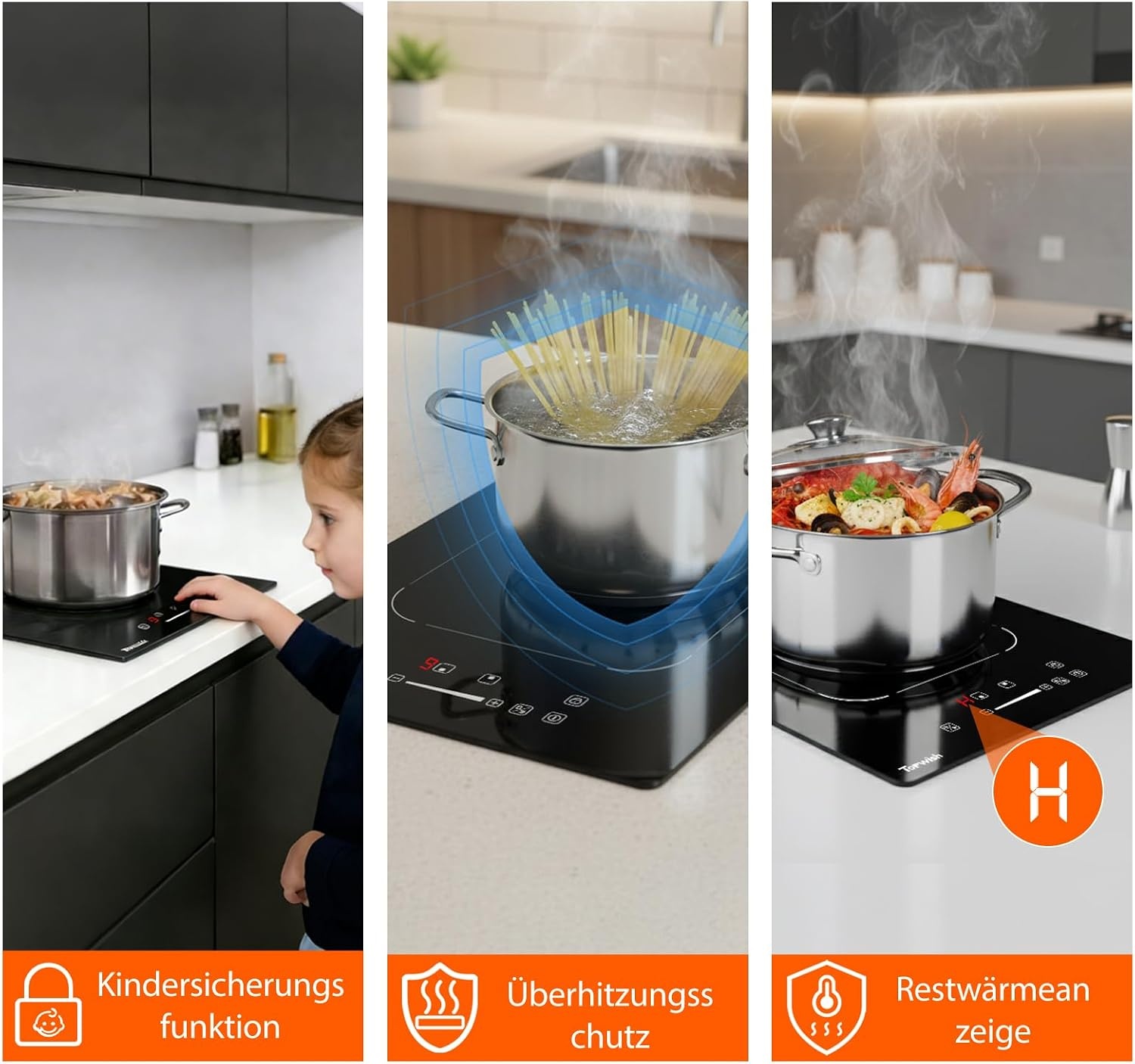 Induktionskochfeld 30 cm mit Flexzone 3500W - 34% Rabatt
