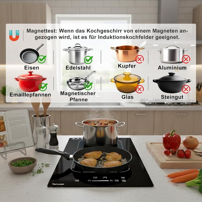 Induktionskochfeld 30 cm mit Flexzone 3500W - 34% Rabatt
